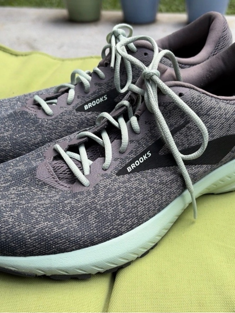 Brooks Launch 6 Women's Running Shoes 1202851B011 Gray Green Size 11.5 Medium - Picture 4 of 6
